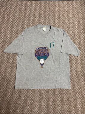 Arizona Diamondbacks Mark Grace #17 Y2K Lee Sport Gray Vintage MLB Jersey Shirt